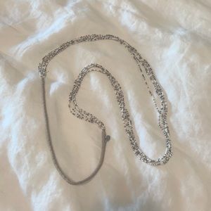 Chan Luu necklace 20” drop white silver gold bronze beads. Worn one time